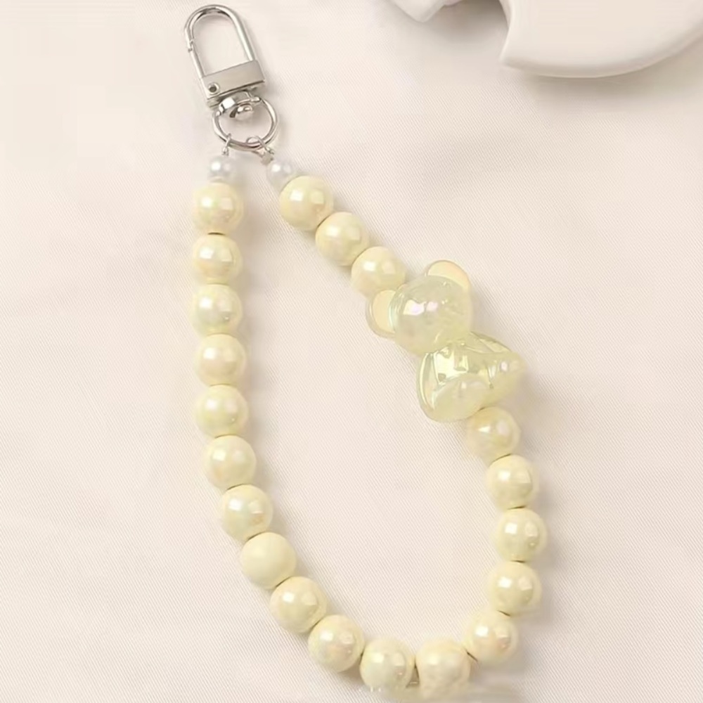 Key Chain Pearl wristlet strap / key chain - gummy bear NEW! (choose 1 color) - Picture 1 of 4
